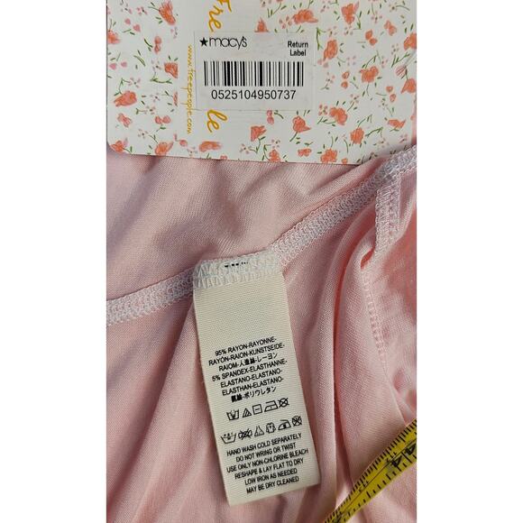 NWT We the free people light pink ballet top tank asymmetrical hem sz M classy - Picture 8 of 10